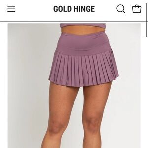 Purple Pleated Skirt